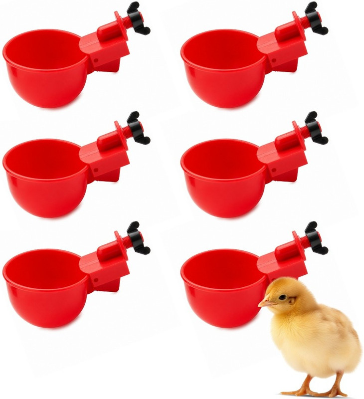 Safure Automatic Chicken Water Cup Common Bird Feeder(Red)