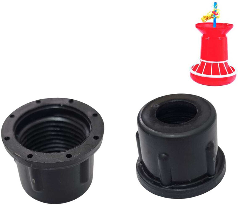 GKI POULTRY Thread nut used in Feeder rod in poultry (Pack of 50) Common Bird Feeder(Black)