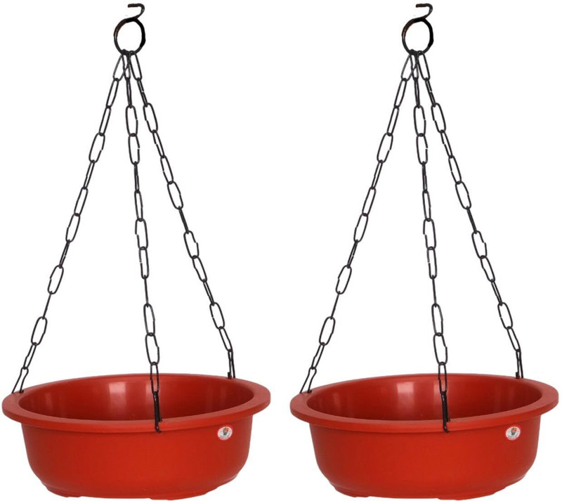 Garden's Need Garden's Need 10-Inch Hanging Bird Feeder Bonsai Set of 2 with Iron Chain Window Bird Feeder Bird Feeder(Brown)