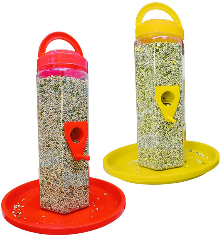Sage Bird Feeder for Outdoors Hanging (2 Pieces) (Multicolor) Window Bird Feeder Bird Feeder(Multicolor)