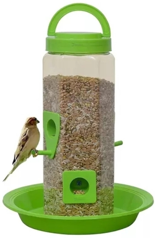 SOJITRA Bird Feeder Tower Hanging for Balcony Seed Container or Bird Food Feeder Stand Blue Bird Bird Feeder(Green)