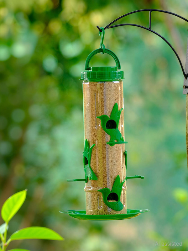 AMIJIVDAYA Large Tube Bird Feeder(Green)