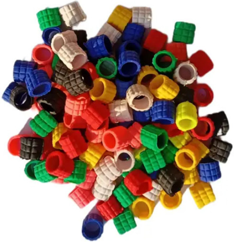 G P S 50 Pcs Pigeon Rubber Ring Common Bird Feeder(Multicolor)