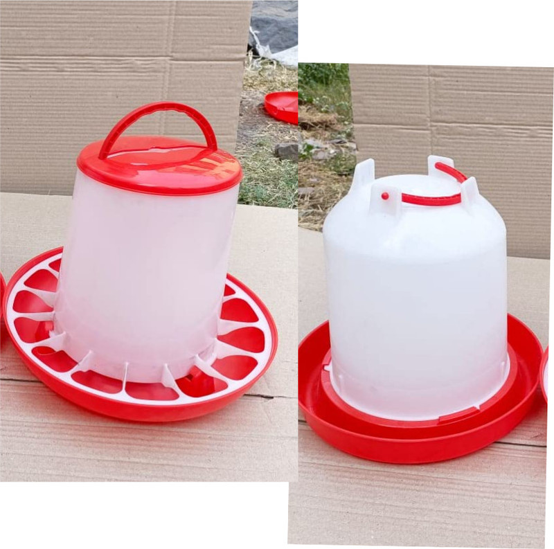 TM&W semi auto 1.5kg Feeder-1pcs&1.5Ltr Drinker-1pc=1 pcs. Common Bird Feeder(Multicolor)