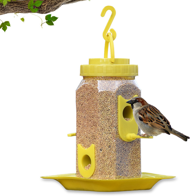 AMIJIVDAYA Small Pack of 6 Tube Bird Feeder(Blue)