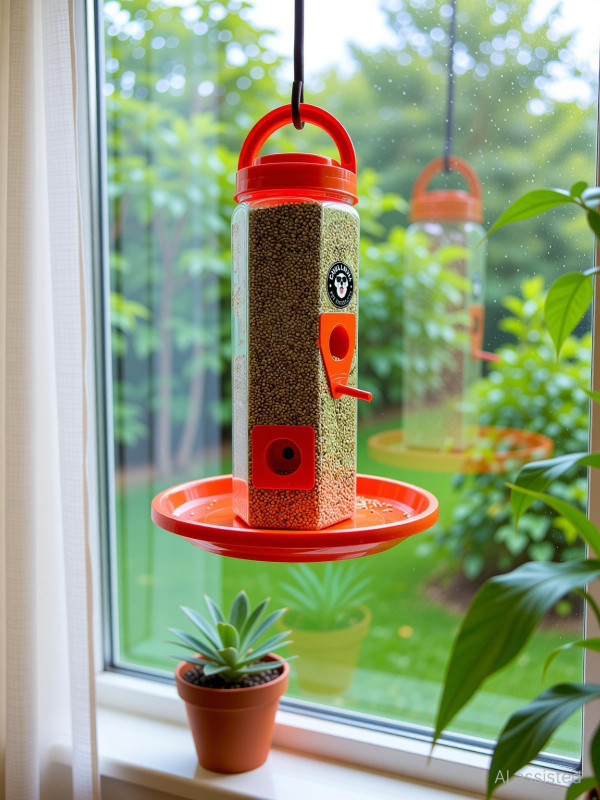chullbull pet products Large bird feeder Window Bird Feeder Bird Feeder(Green)