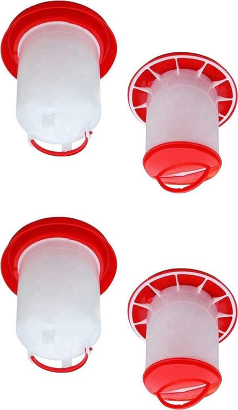 TM&W All birds support automatic 1.5kg Feeder-2pcs&1.5Ltr Drinker-2pc=4 pcs Common Bird Feeder(Multicolor)