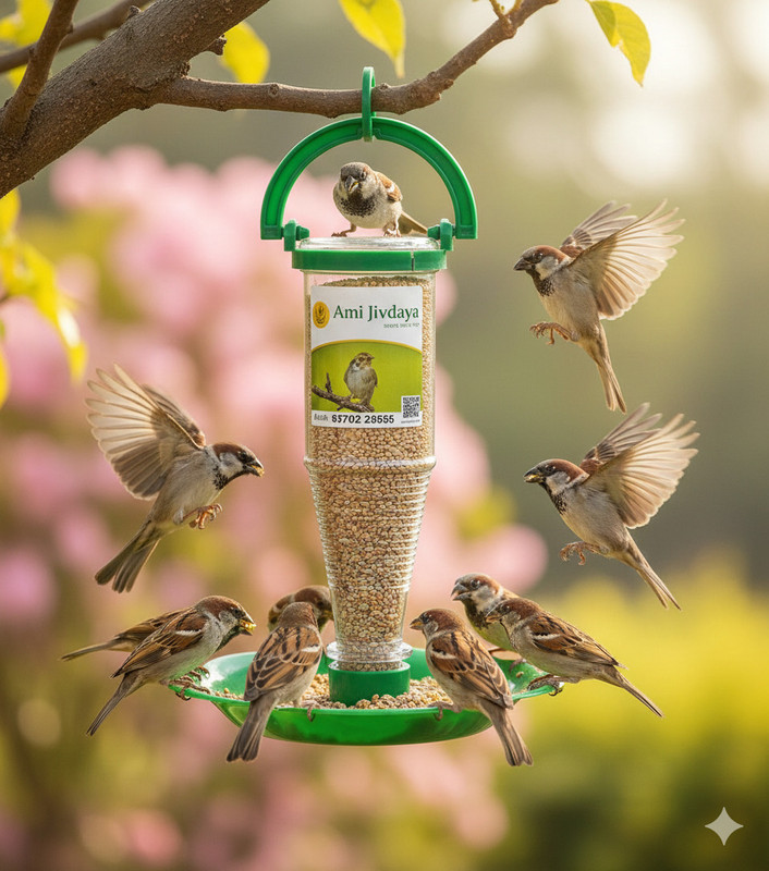 AMIJIVDAYA Window Bird Feeder(Green)
