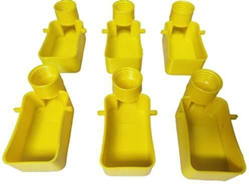 Petzlifeworld PLW Bird Water and Food Feeder Connect and Pet Bottles, (Set of 6) Window Bird Feeder(Yellow)