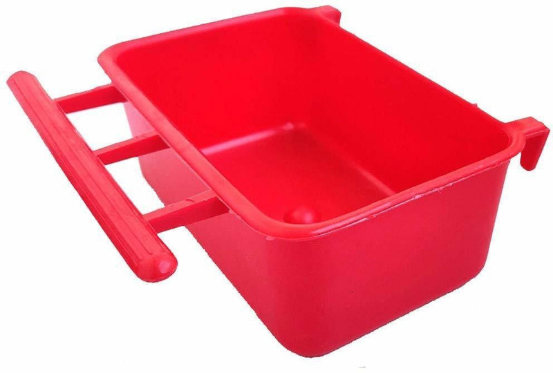 live with alive Bird Feeder Plastic Rectangle Cups Common Bird Feeder(Red)