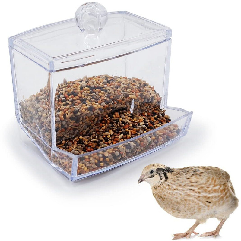 PIXEL MART Hopper Bird Feeder(White)
