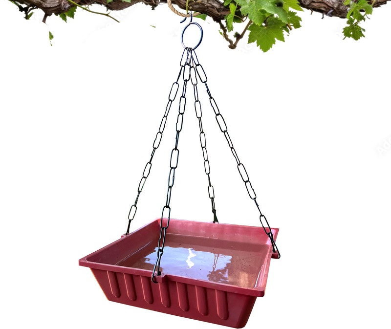 AMIJIVDAYA Bird Bath Tray Tray Bird Feeder(Brown)