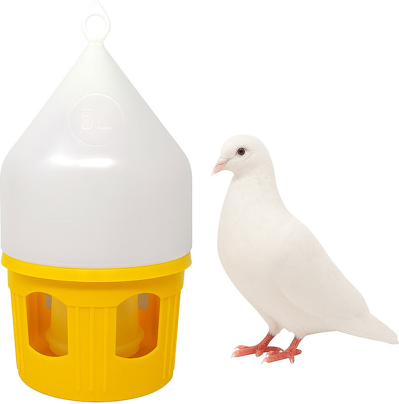 GautamPetShop Pigeon Water Drinker 5L - Red Ground Bird Feeder(Red)