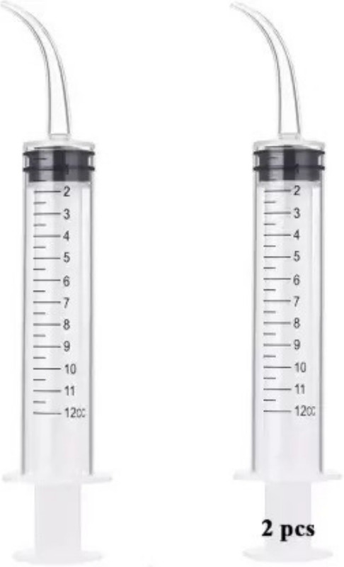 MULTYBASKET Hand Feeding Syringe For Baby Pets CVD Tip 12 ml Hamsters Puppy Kittens Rabbits Common Bird Feeder(Clear)
