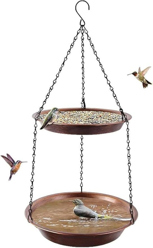 ANANTR double layer bird feeder Tray Bird Feeder(Black, Brown)