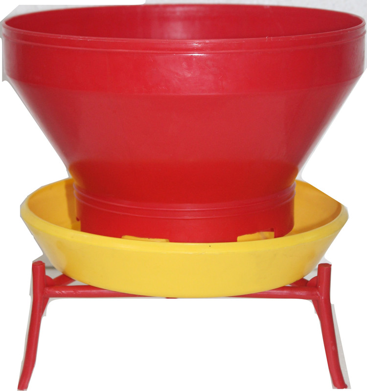 GKI POULTRY Turbo feeder Ground Bird Feeder(Red)
