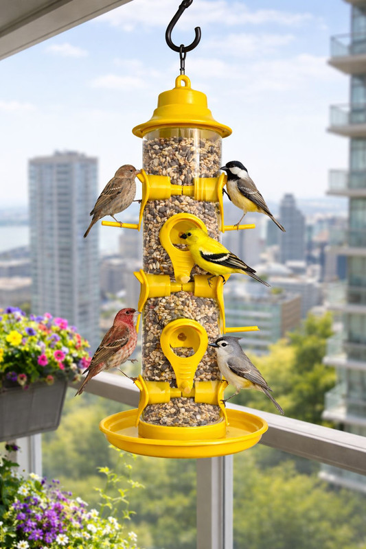 Avirox Squirrel Proof Feeders Bird Feeder(Yellow)