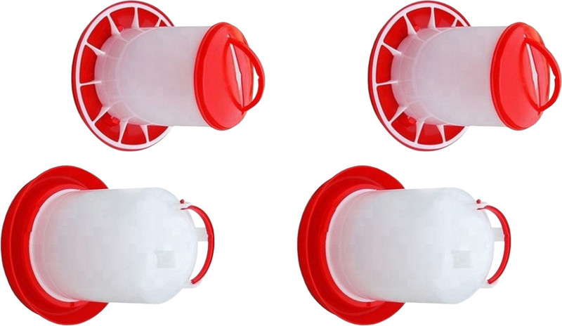 TM&W all birds' chicks drinker 1.5 ltr 2and feeder 1.5 Ltr 2=4 pcs Common Bird Feeder(Multicolor)