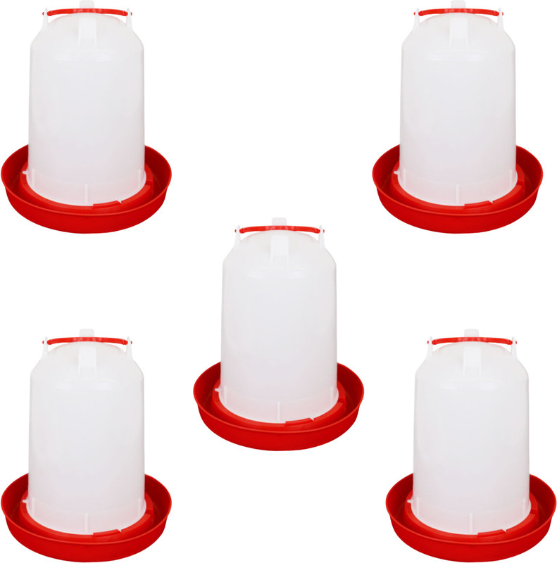 TM&W duck quail, chicken, chicks 1.5 kg feeder 5 pcs Common Bird Feeder(Red)