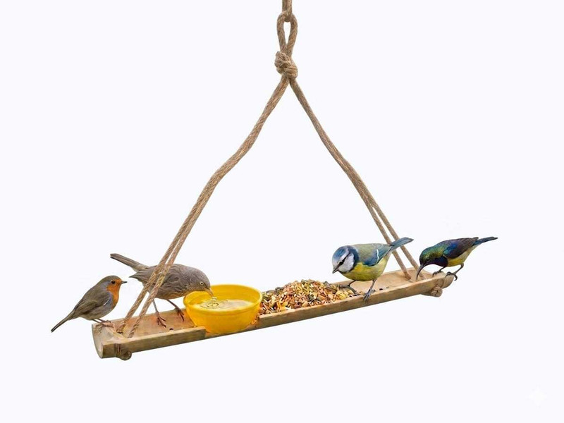 WoodenWale Tray Bird Feeder(Multicolor)