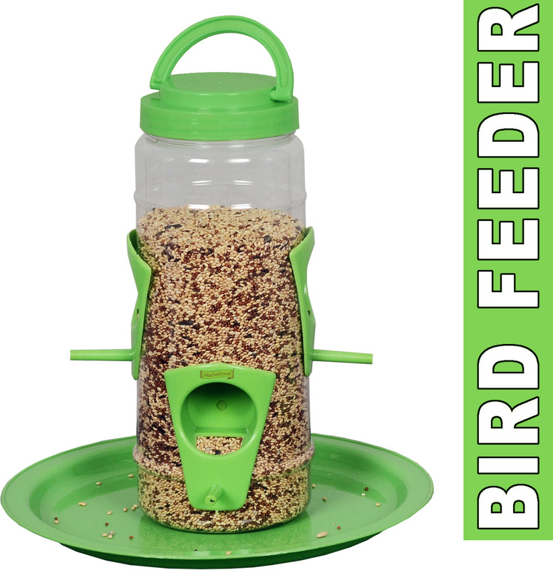 Hallofeed BIRD FEEDER (GREEEN) OUTDOOR Common Bird Feeder(Green)