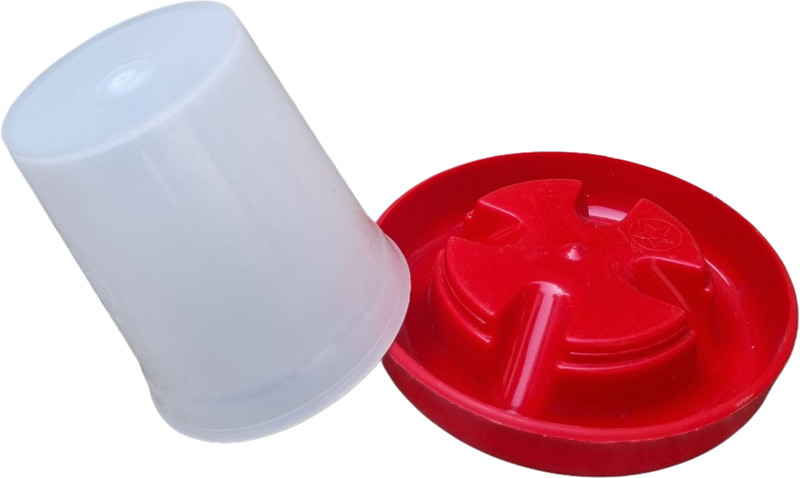 GKI POULTRY Bird Cage Feeder – 500gms (Pack of 5) Ground Bird Feeder(White, Red)