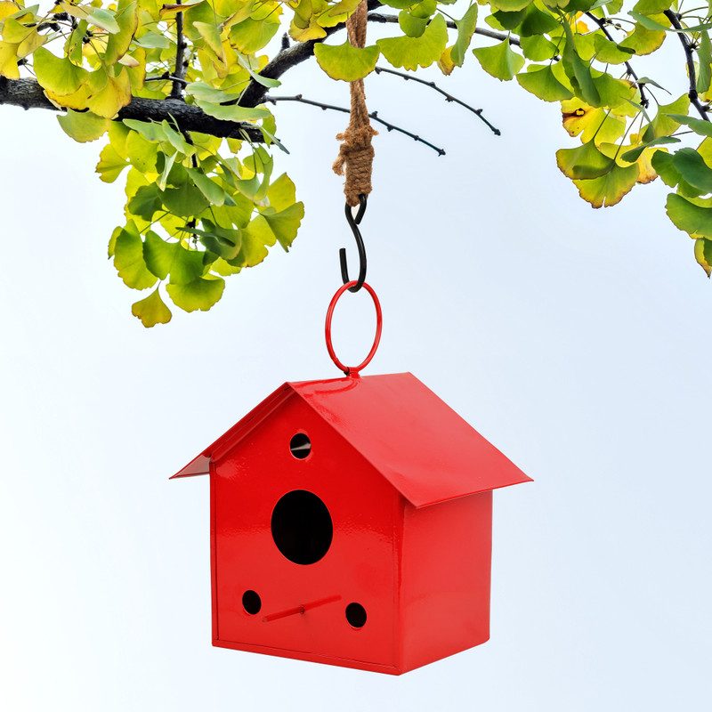 Urban Plant Metal Colorful (Set of 3) Bird House(Hanging)