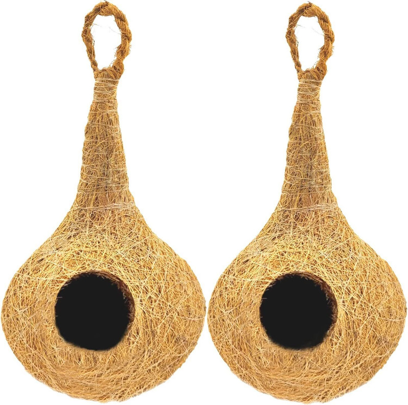 podhghar NATURAL BIRD NEST FOR ALL BIRDS AND SQUIRREL Bird House (pack of 2) Bird House(Hanging)