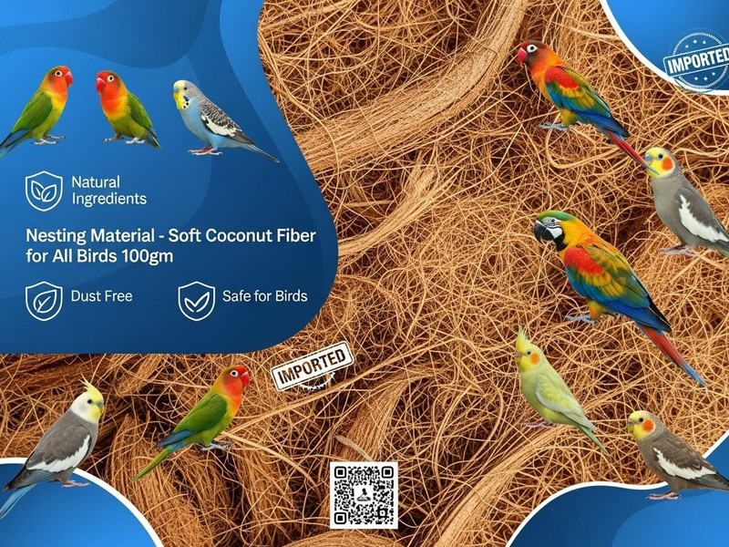 OSHO ENTERPRISE Multi purpose coconut fiber for bird house décor nests and cage lining Bird House(Free Standing)