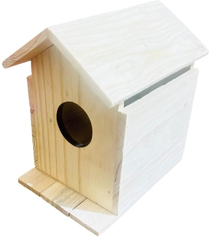 VayuArtCrafts Pine Wood Bird House Sparrow Nest for Balcony Garden 10x15x17cm Vayu Art Bird House(Tree Mounting)