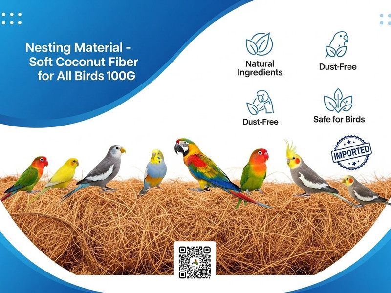 OSHO ENTERPRISE Natural coconut fiber stuffing for DIY bird nests huts and nest boxes Bird House(Free Standing)