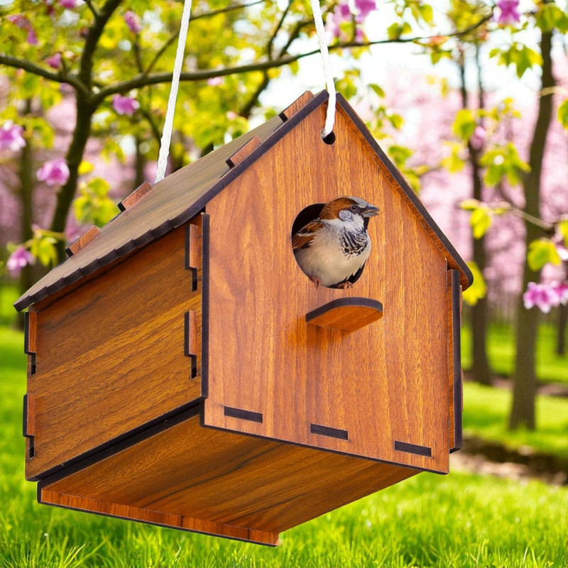 Gloridec BIRDHOIUSE Bird House(Hanging, Free Standing, Tree Mounting, Wall Mounting)