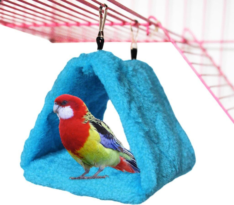 BIRDSHALA Winter Birds Nest Plush Hanging Bed Warm Suspended Bird Hammock Bird House(Wall Mounting, Tree Mounting, Free Standing)