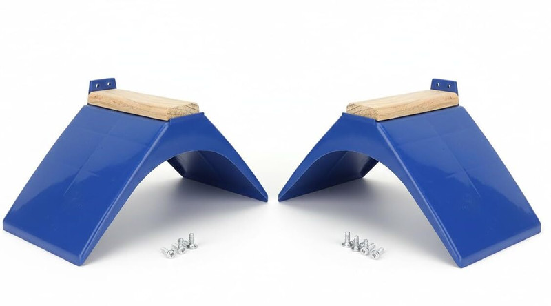 Feather Wave Pigeon V-Perch Wooden Stand – Heavy-Duty Loft Resting Perch (Blue, Set of 2) Bird House(Wall Mounting)