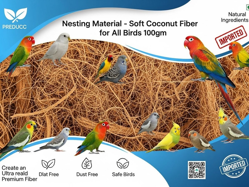 OSHO ENTERPRISE Natural coconut coir nesting material for indoor cage birds and safe aviaries Bird House(Free Standing)