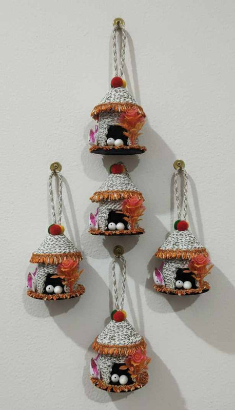 ANKUR Decorative Hanging Bird House Showpiece for Home & Garden Bird House(Hanging)