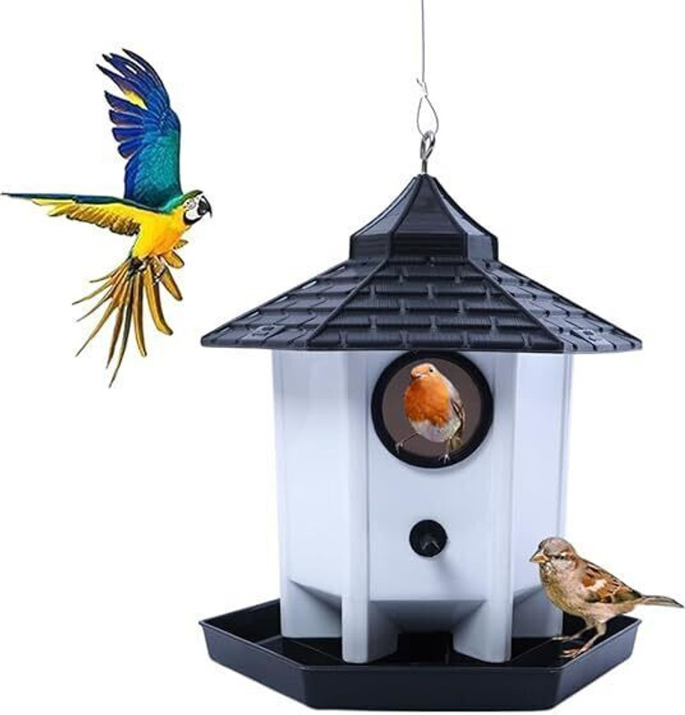 Garden's Need Bird House Green 8.5 In (21.5cm) with 1 Meter Wire – Nesting Box for Small Birds Bird House(Hanging)
