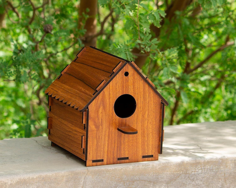 Sohibe Wooden DIY Bird House Pack of 2 Bird House(Hanging, Tree Mounting, Wall Mounting, Free Standing)