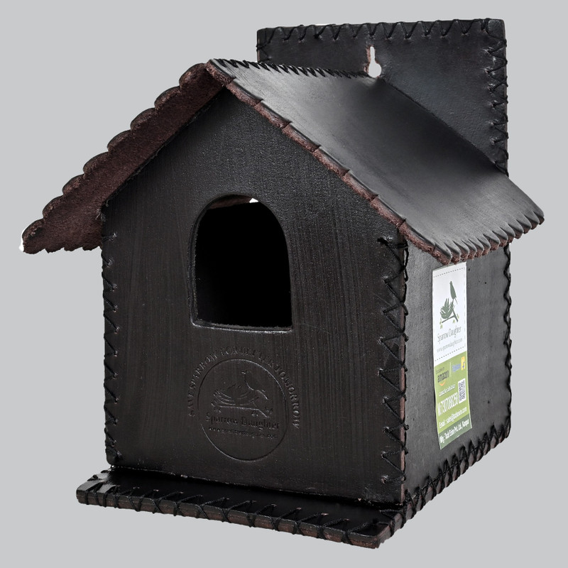 Sparrow Daughter Small Hut Birdhouse Handcrafted Sparrow And Other Small Bird House(Wall Mounting, Hanging, Tree Mounting)