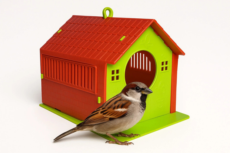Clickandcart Weatherproof Plastic Bird Nest Shelter for Garden, Balcony ( Water Resistant) Bird House(Hanging)