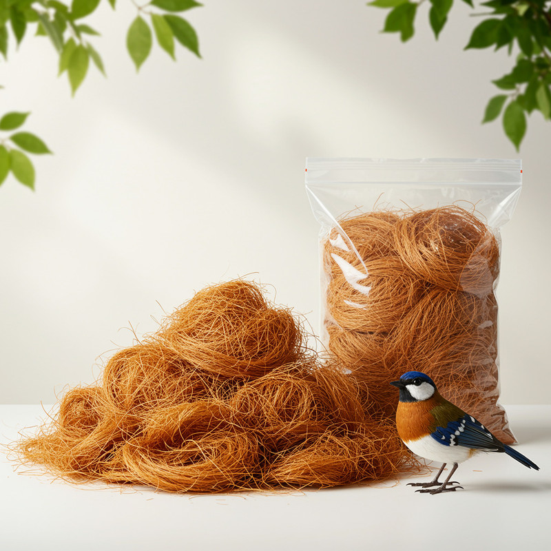 OSHO ENTERPRISE Coconut Coir Fiber 100gm Natural Nest Material for Budgies Lovebirds Finches Bird House(Free Standing)