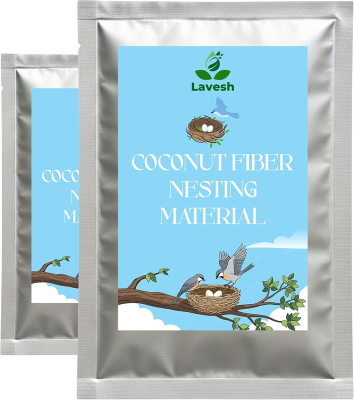 Lavesh Coconut Fiber Nesting Bedding Material For Sparrows, Parrots & All Birds 750gm Bird House(Free Standing)