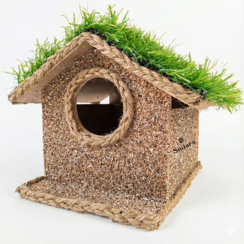 Smiara The Cozy Cottage Bird House(Hanging)