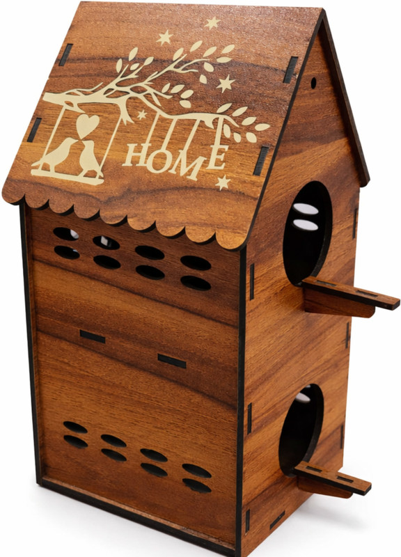 ANSHMJIMN Decorative Wooden Outdoor Nest Garden Bird House(Hanging)