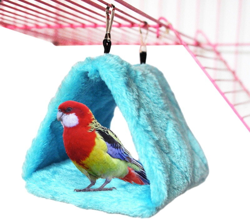 HASTHIP Winter Birds Nest Plush Bird Nests Shed for Cage Hang-on Hammock Hideaway Bird House(Hanging)
