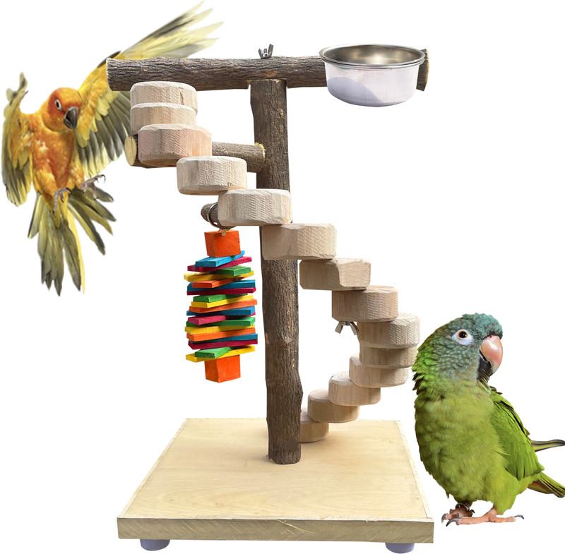 CONGO NATURAL PARROT TREAT Mini Ladder Stand Bird Play Stand