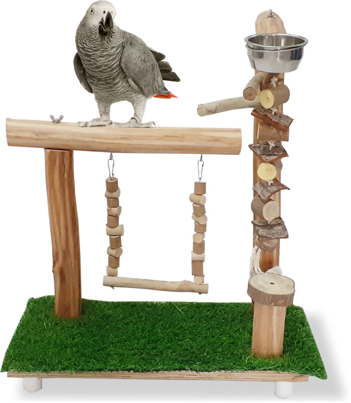 CONGO NATURAL PARROT TREAT Gym Playing Stand 53X53X37cm for Bird Play Stand