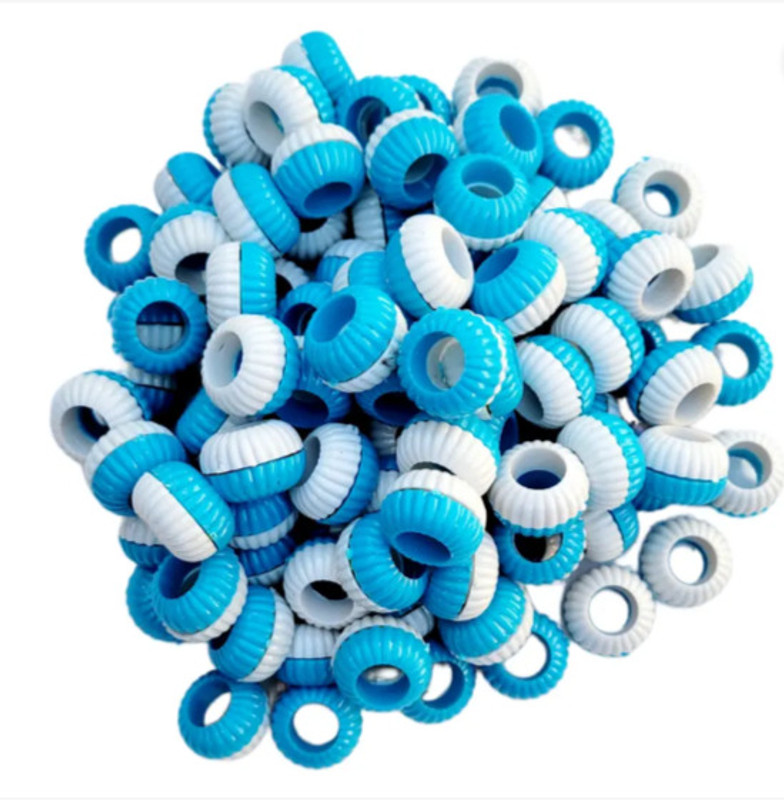PEDIGONE 50 PCS WHITE SKY BLUE PLASTIC RINGS Bird Shoulder Guard(M)