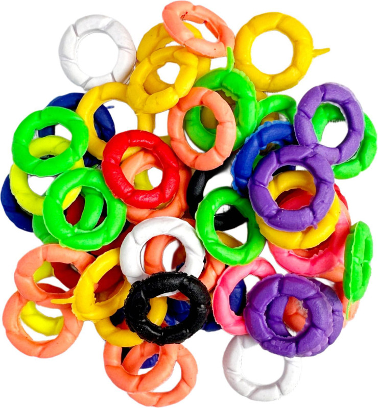 harry enterprises Multicolor Rubber Foot Rings for Pigeons Pack of 10 Bird Shoulder Guard(M)