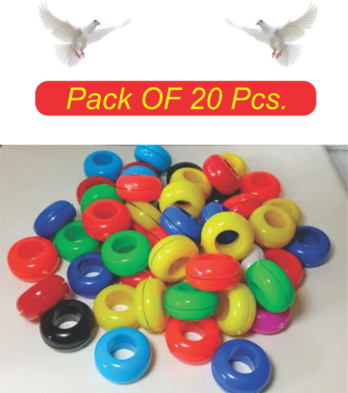 S.Blaze Star Golden Color Sound Foot Ring 20 Pcs Pigeon Bird Shoulder Guard(M)